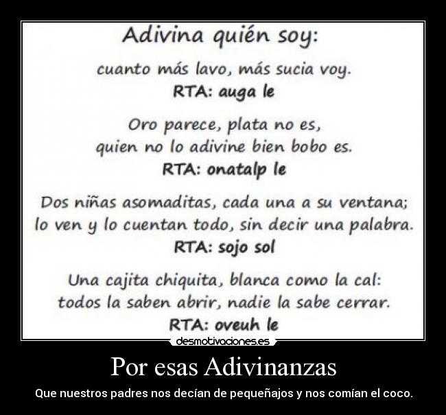 Por esas Adivinanzas - 