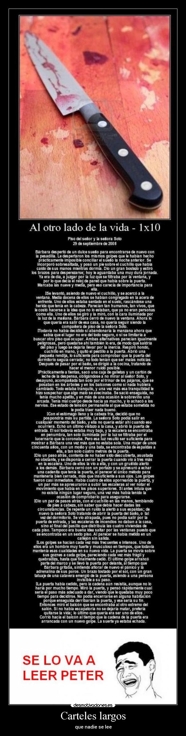 Carteles largos - que nadie se lee