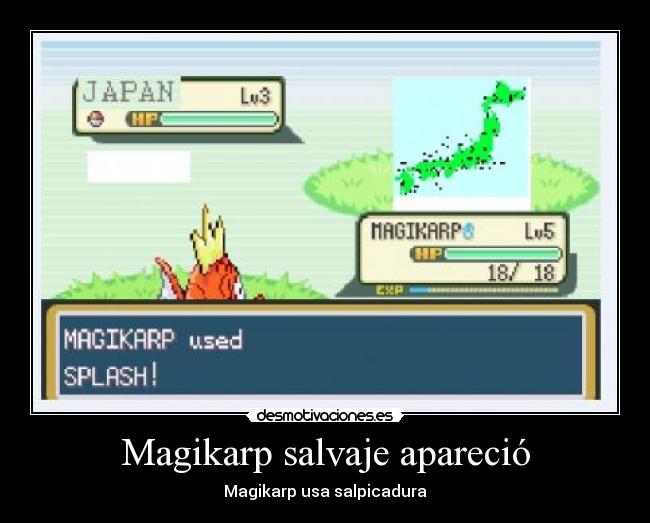 Magikarp salvaje apareció -