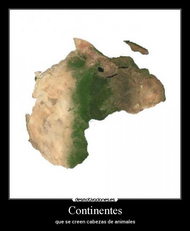 Continentes - que se creen cabezas de animales