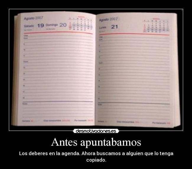 Antes apuntabamos -