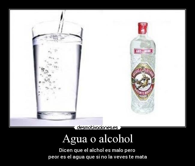 Agua o alcohol - 