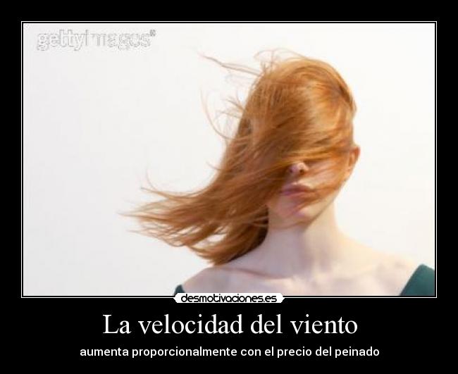 La velocidad del viento -