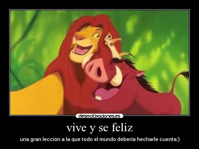 vive y se feliz - 