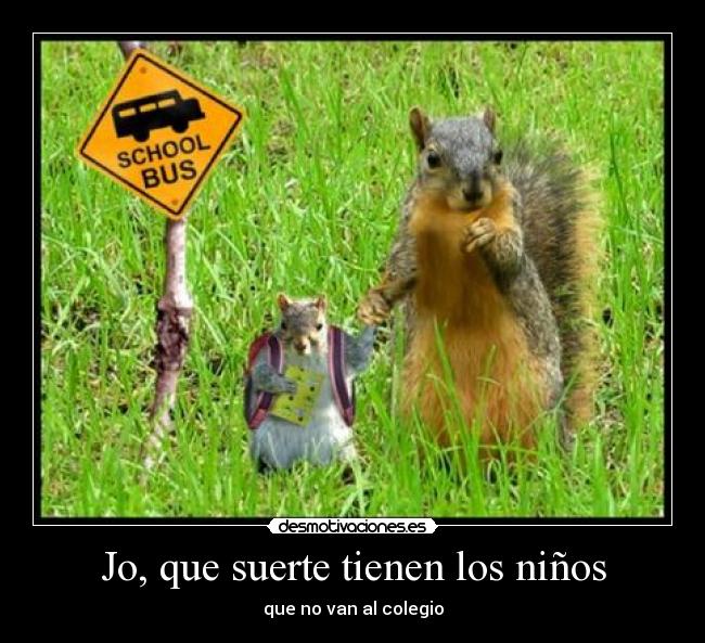 Jo, que suerte tienen los niños - que no van al colegio