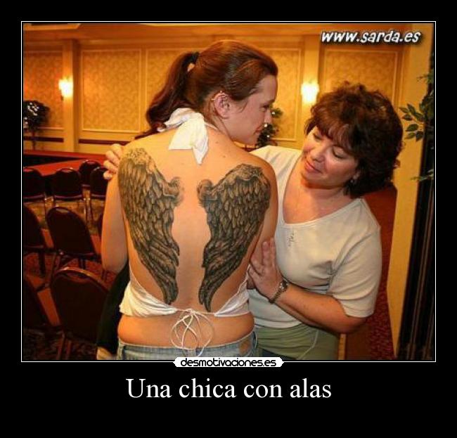 Una chica con alas -