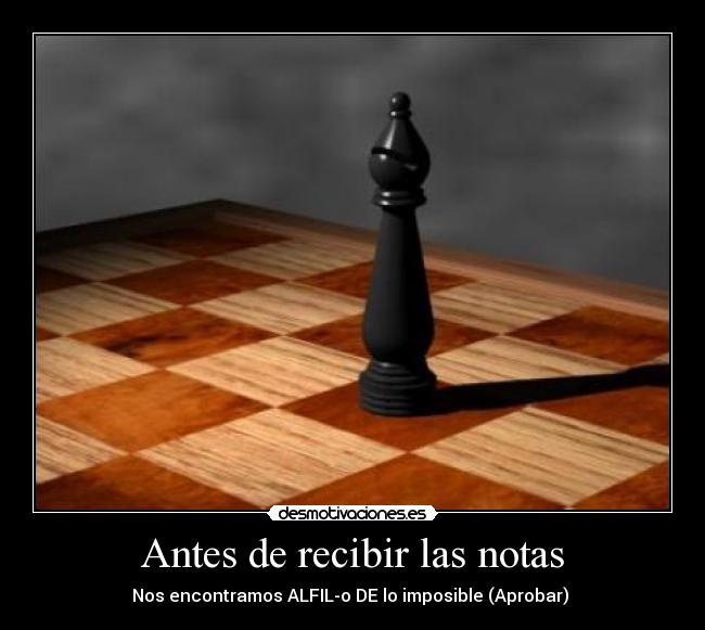 Antes de recibir las notas - 