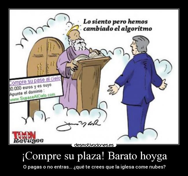 ¡Compre su plaza! Barato hoyga - 