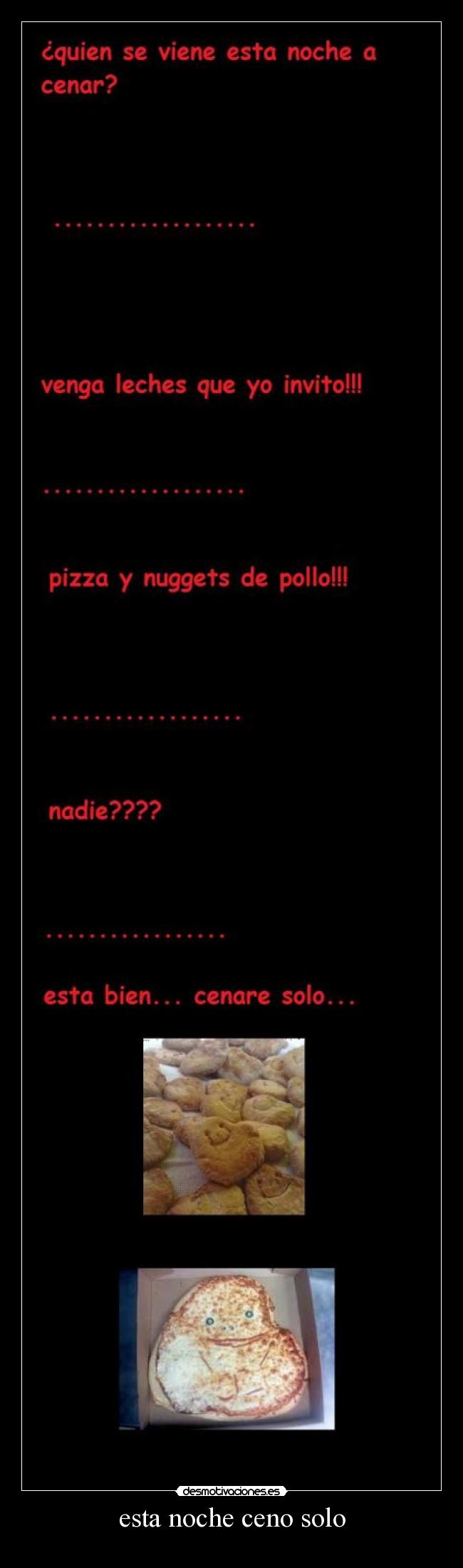 esta noche ceno solo -