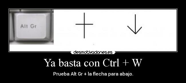 Ya basta con Ctrl + W -