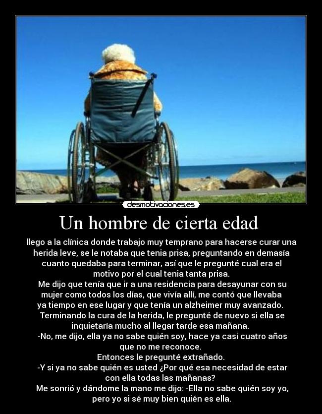 Un hombre de cierta edad -