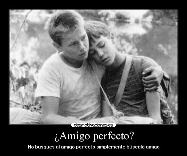 ¿Amigo perfecto? - No busques al amigo perfecto simplemente búscalo amigo