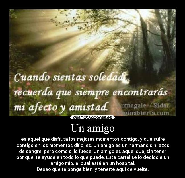 Un amigo -