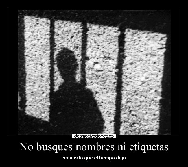 No busques nombres ni etiquetas -