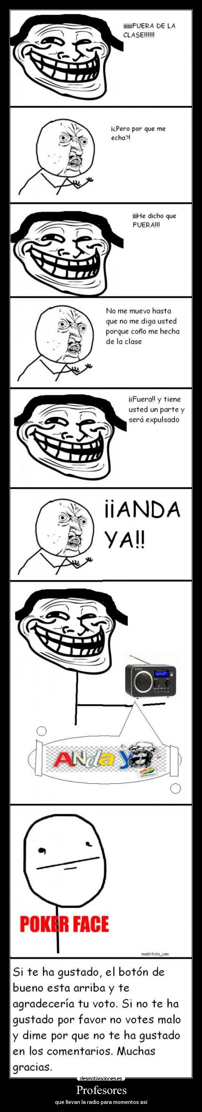 Profesores - que llevan la radio para momentos así