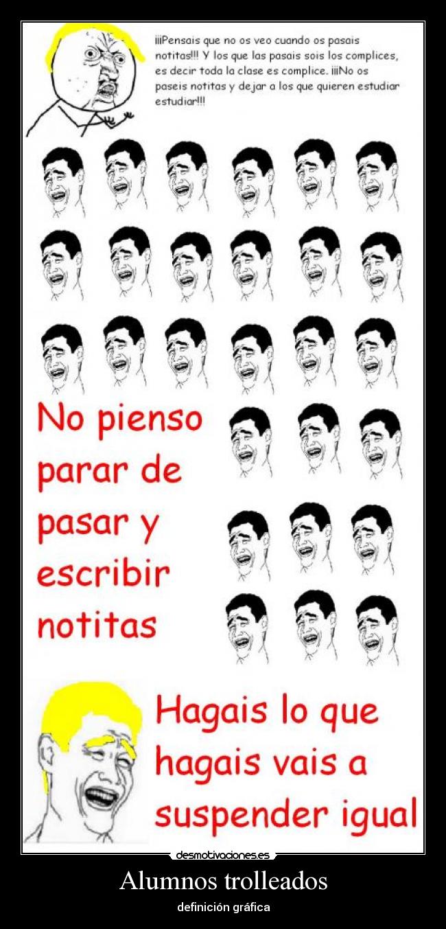 Alumnos trolleados - definición gráfica