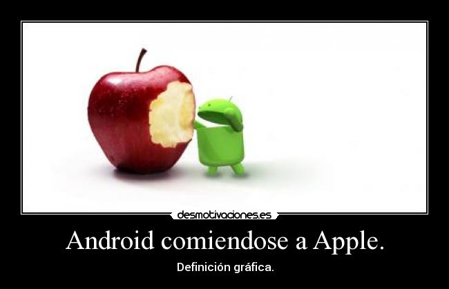 Android comiendose a Apple. -