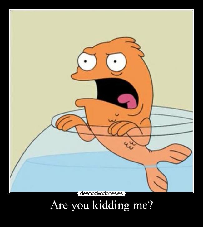 Are you kidding me? -