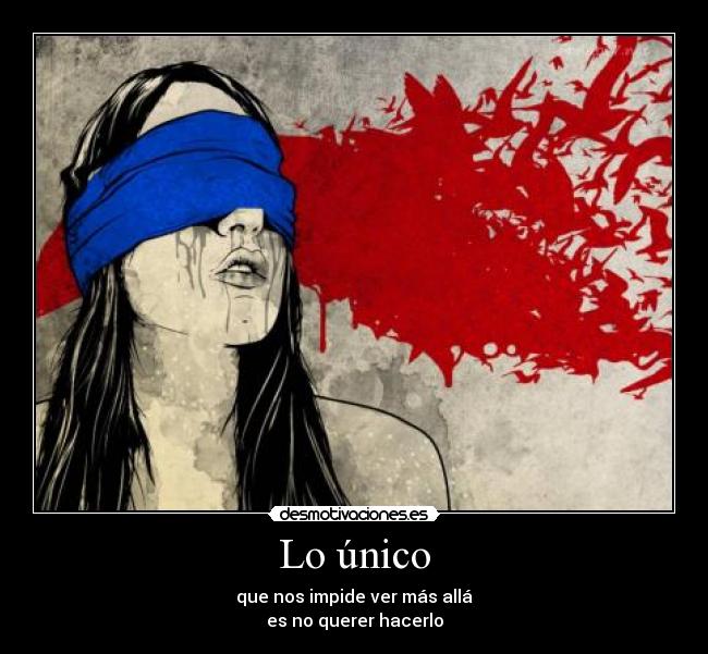 carteles unico impedir ver mas alla querer hacerlo desmotivaciones