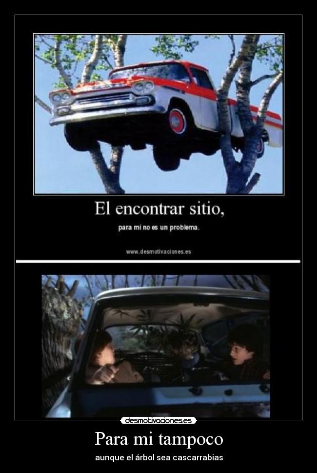 carteles howarts tampoco habia aparcamiento desmotivaciones