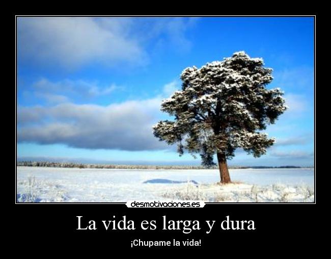 La vida es larga y dura - ¡Chupame la vida!