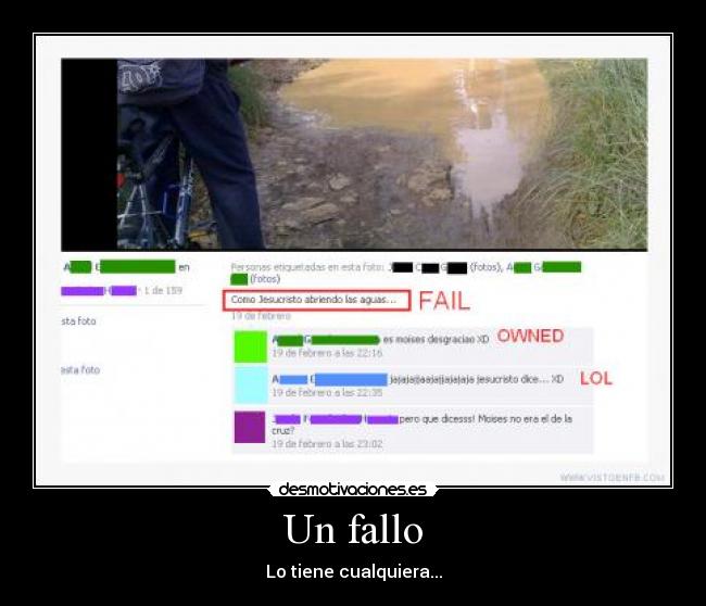 Un fallo - Lo tiene cualquiera...