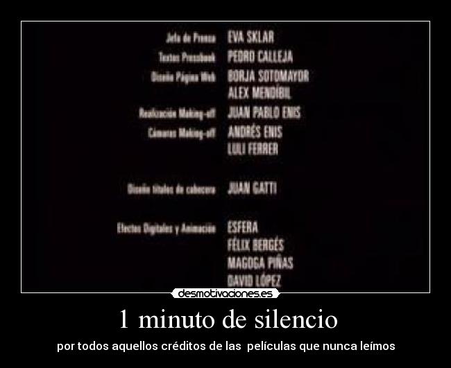 1 minuto de silencio - 
