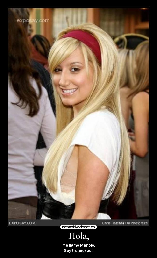 Hola, - me llamo Manolo.
Soy transexual.