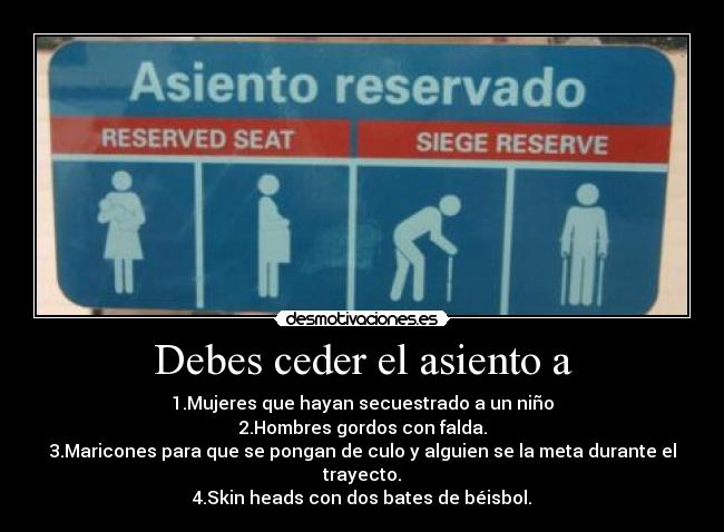 carteles cede asiento desmotivaciones