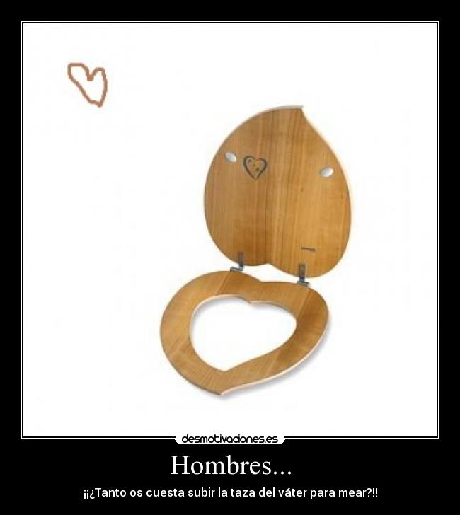 Hombres... - ¡¡¿Tanto os cuesta subir la taza del váter para mear?!!