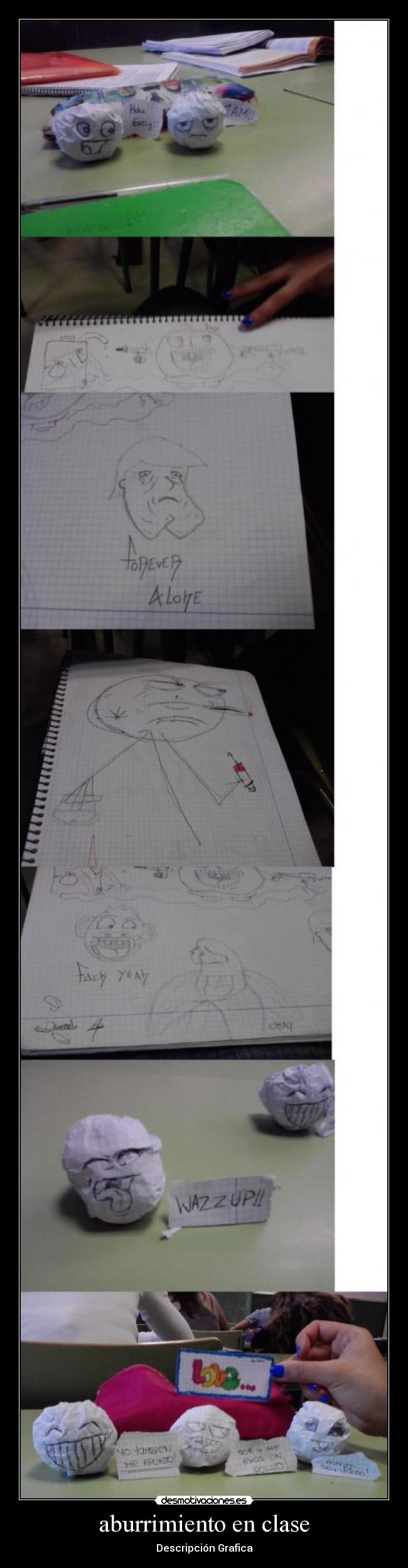 aburrimiento en clase - Descripción Grafica
