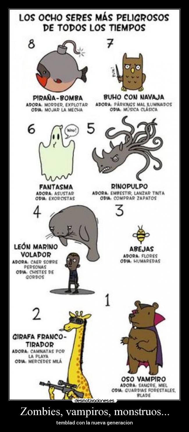 Zombies, vampiros, monstruos... -