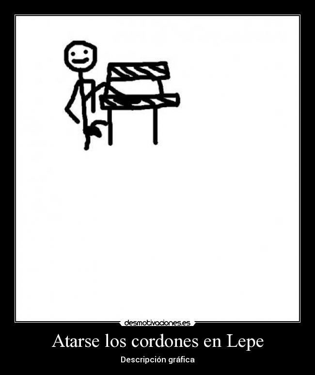 Atarse los cordones en Lepe -