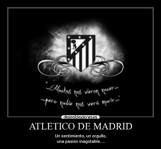 ATLETICO DE MADRID - Un sentimiento, un orgullo,
una pasión inagotable.....