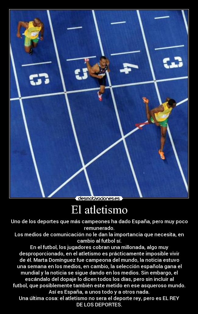 El atletismo -