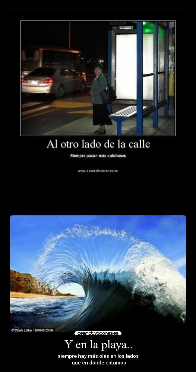 Y en la playa.. -