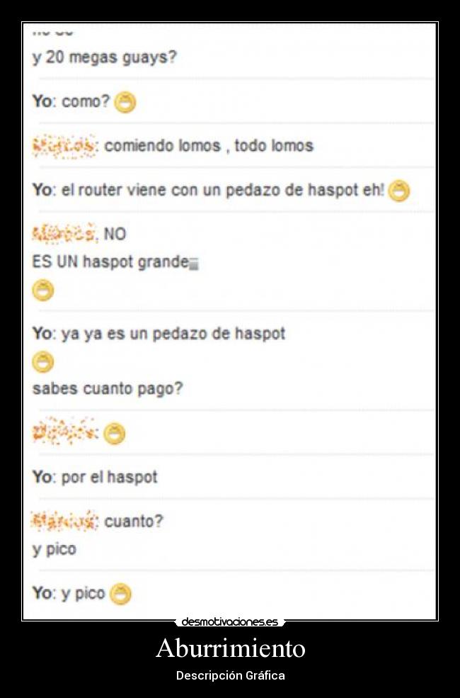 Aburrimiento - Descripción Gráfica