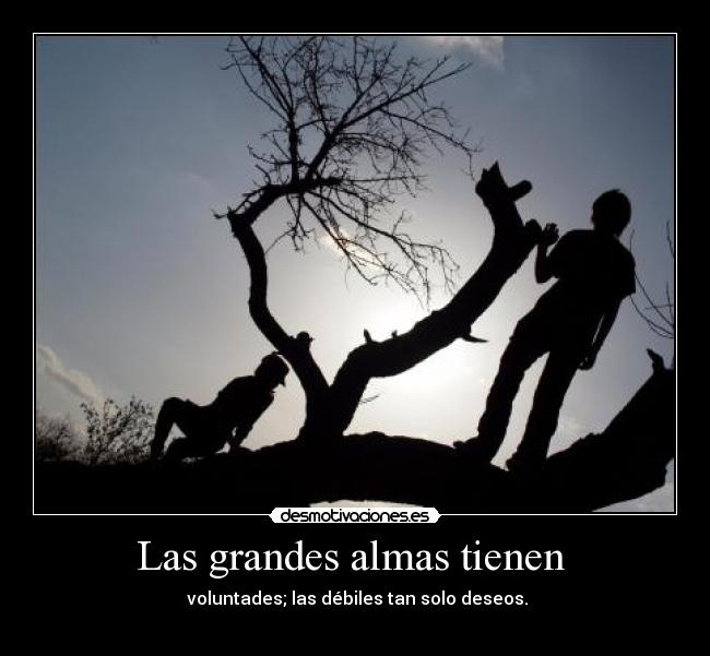 Las grandes almas tienen  - 