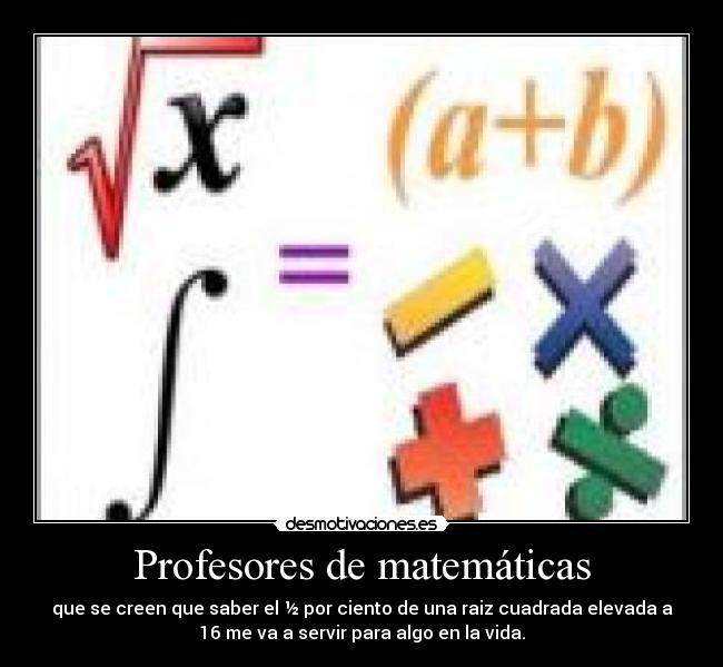Profesores de matemáticas - 