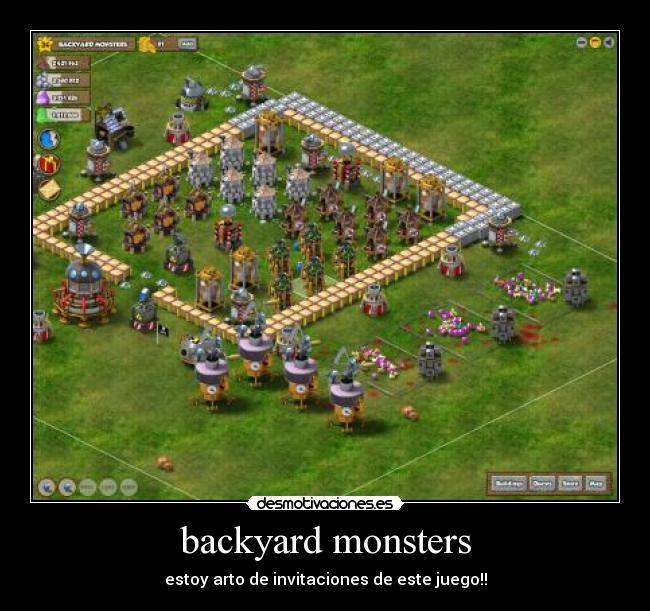 backyard monsters - estoy arto de invitaciones de este juego!!