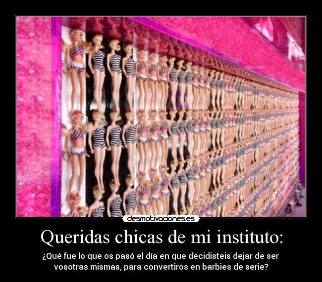 Queridas chicas de mi instituto: - 