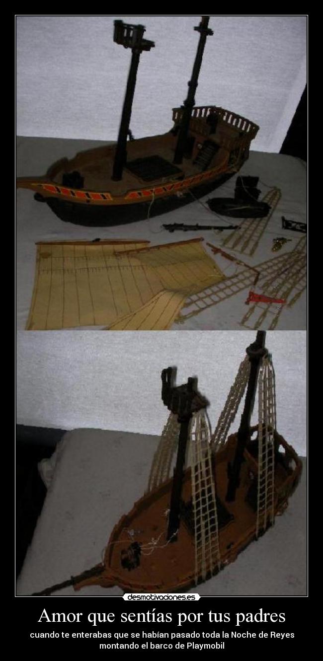 carteles amor padres padres barco play mobil desmotivaciones