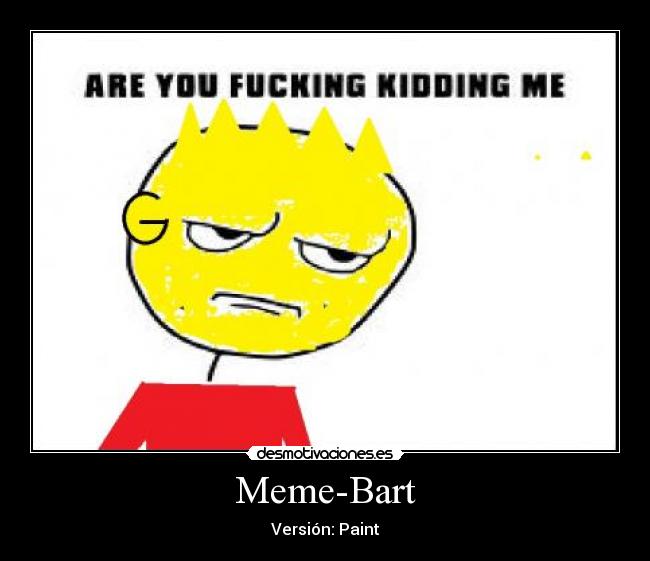 Meme-Bart - Versión: Paint