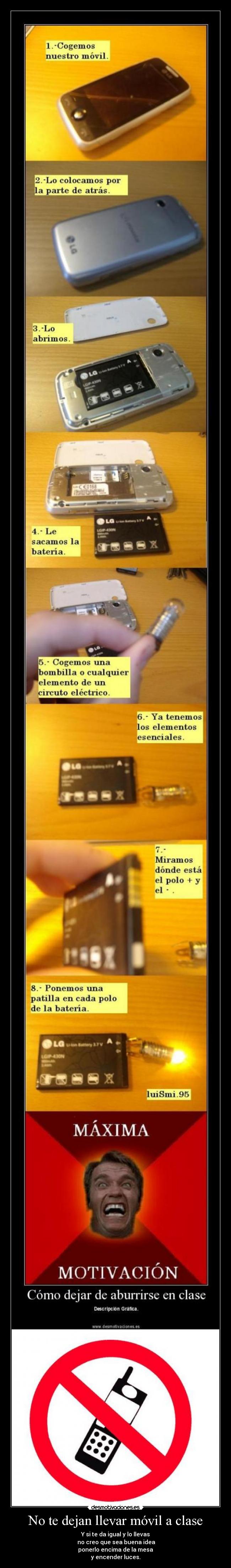 No te dejan llevar móvil a clase - 