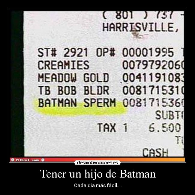 Tener un hijo de Batman - Cada día más fácil....