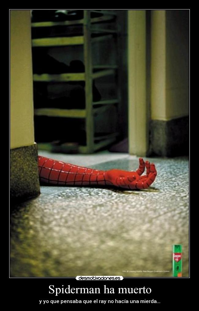Spiderman ha muerto - y yo que pensaba que el ray no hacía una mierda...