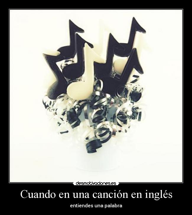 Cuando en una canción en inglés - 