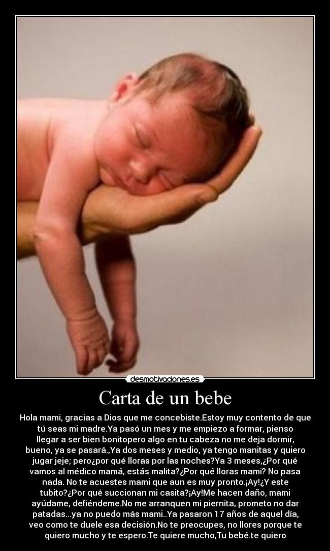 Carta de un bebe - 