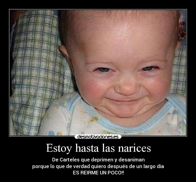 Estoy hasta las narices -