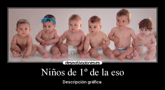 Niños de 1º de la eso - Descripción gráfica